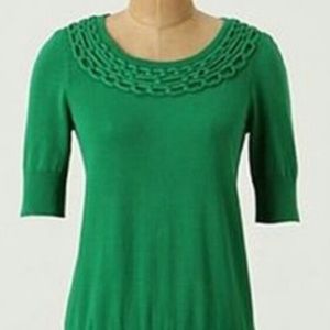 Moth Green Lundin Links 3/4 Sleeve Sweater M